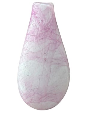 Large Pink and White Marbled Vase